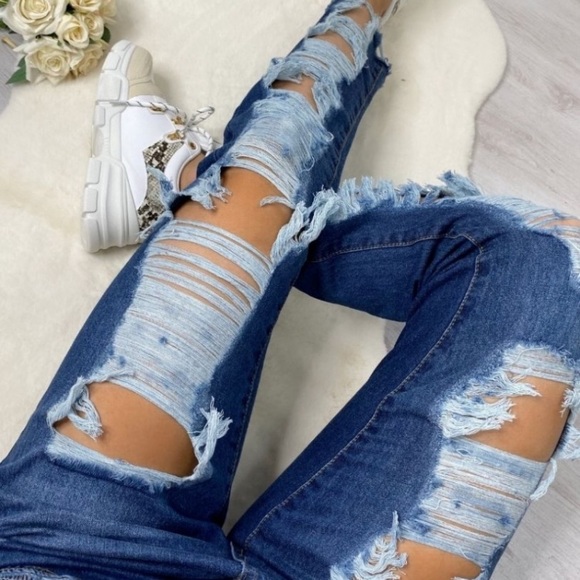 FINALPRICE HPx6 ExtremeRip Distress Boyfriend Jean - Picture 2 of 14